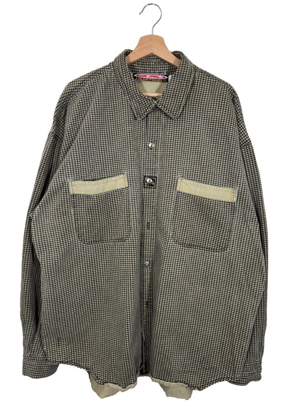 Vintage Late 80s Quiksilver Heavyweight Tan Canvas Shacket men's size XL